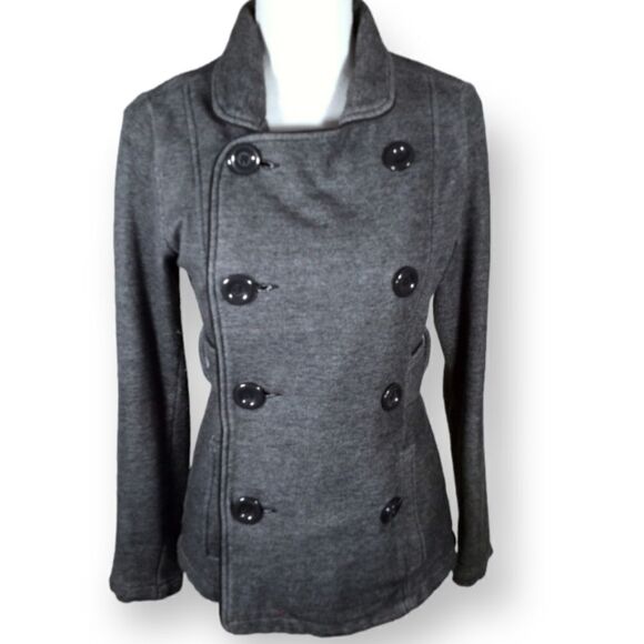 ROXY GRAY PEACOAT SZ.S EUC - Picture 2 of 7
